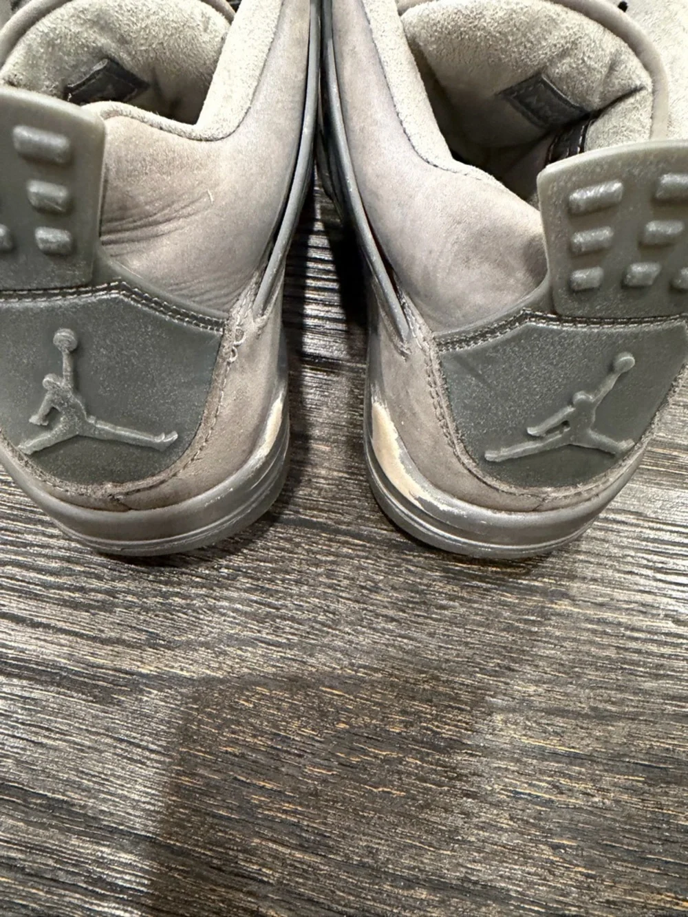Nike Jordan 4 Retro SE Paris Olympic Wet Cement Grey Men GS Size 7Y